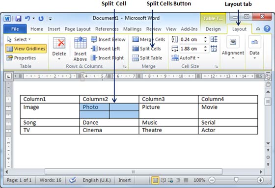 Word Split A Cell