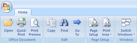 Excel Viewer Ribbon