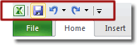 The Quick Access Toolbar In Excel 2010