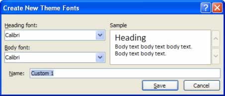 Create New Theme Fonts In PowerPoint 2010