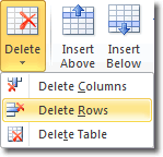Delete A Table Row In PowerPoint