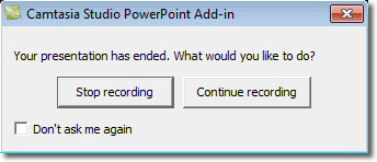 Stop Recording PowerPoint