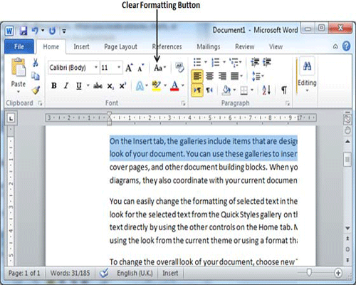 Word Formating